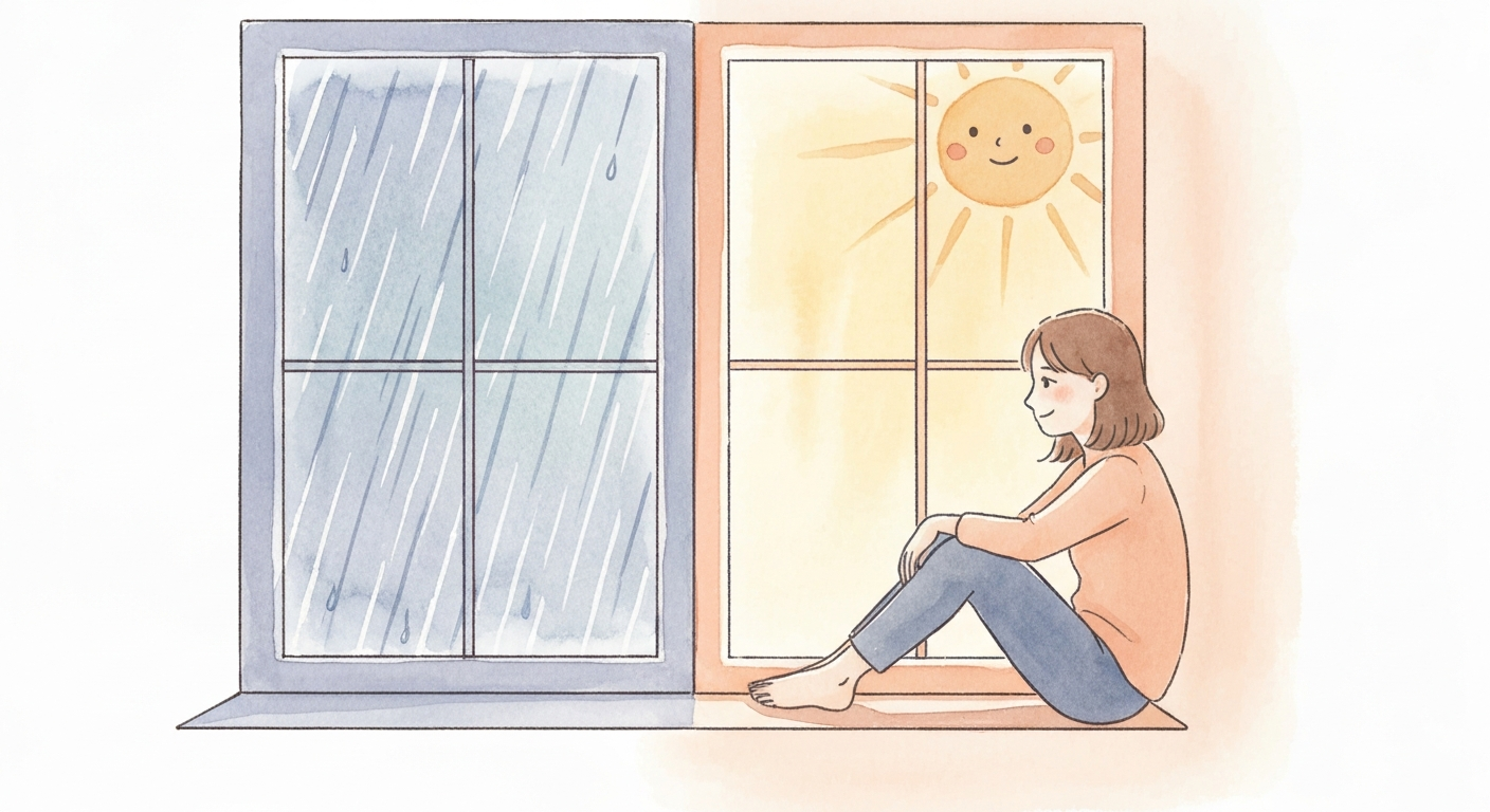 비 오는 날엔 축 처지고 맑은 날엔 활기 돋는 저, 날씨 때문일까요?